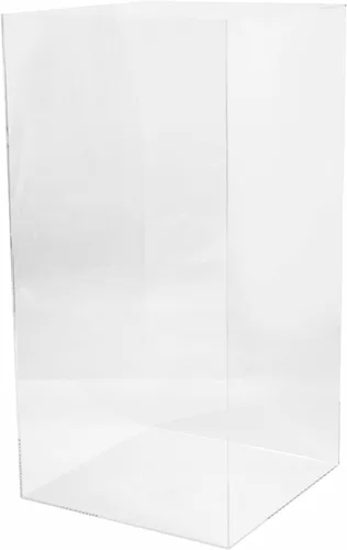 Vitrina de acrílico (12 x 12 x 24 pulgadas), caja alta de plástico transparente a prueba de polvo, figuras de acción de juguete, estuche de