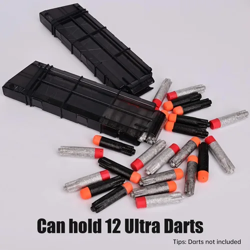 Miniatura 3 de Ultra Magazine, 12 dardos para cargador Nerf Ultra, 2 unidades, color negro