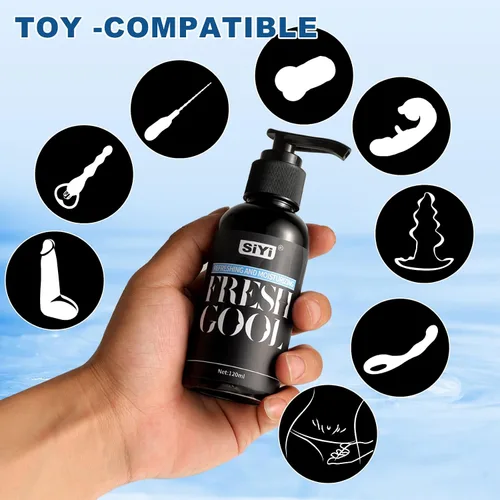 Miniatura 5 de SiYi Lubricante personal a base de agua de enfriamiento, 4 onzas líquidas de deslizamiento ligero de larga duración, sensación de enfriamiento