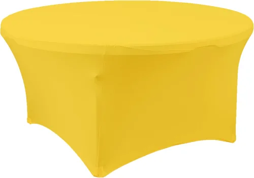 Miniatura 9 de Simply Elegant Mantel redondo ajustable de elastano Mantel para mesa de banquete, mantel de poliéster y elastano, para cumpleaños, quinceañera