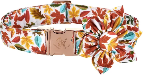 Miniatura 25 de Elegant little tail Collar de perro de San Patricio con flor, collares de perro con flores, trébol verde, regalo para mascotas, collares ajustables