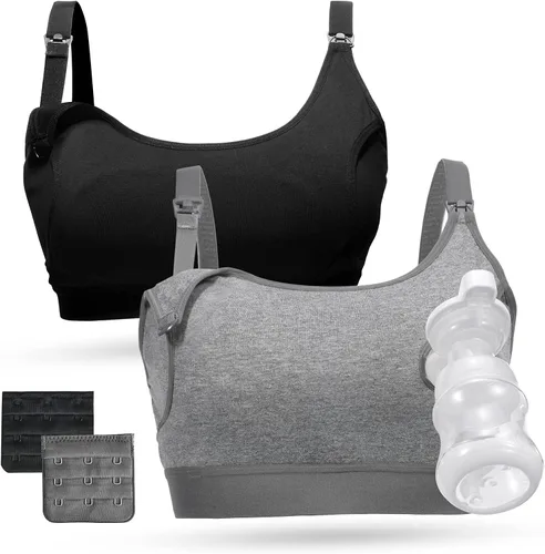 Miniatura 12 de Momcozy Brasier de bombeo, brasier de bombeo manos libres para todo el día, brasier de bombeo y lactancia en una sola sujeción para Spectra, Medela