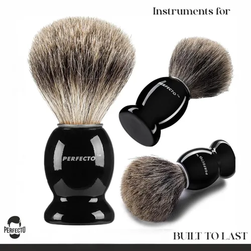 Miniatura 6 de Perfecto Brocha de afeitar de cerdas sintéticas para hombres, diseñada para el mejor afeitado de tu vida. Brocha de afeitar para afeitado húmedo