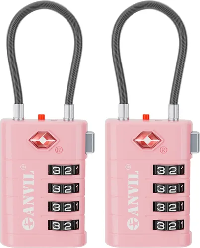 Miniatura 37 de ANVIL Candados de equipaje TSA de 4 esferas con alerta de búsqueda: núcleo TSA008 mejorado para máxima seguridad, ideal para equipaje, maleta