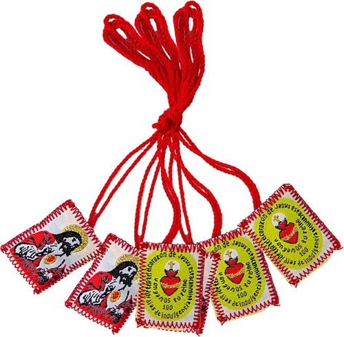 Collar de oración religiosa de todo color para hombres y mujeres, con escapullo católico del Sagrado Corazón de Jesús y Detente, regalo de recuerdo