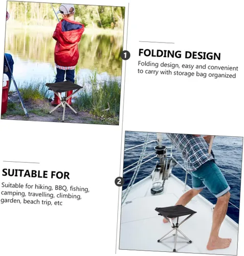 Miniatura 8 de Leisure Fishing Chair Telescopic Folding Stool Portable Camping Stool for Outdoor Activities
