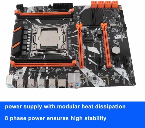 Miniatura 5 de Dpofirs Placa base X99 CPU Combo, LGA 2011-3 E5 2620 V3 placa base CPU, memoria DDR4 de 4 canales, tarjeta de red Gigabit, interfaz NVME M.2