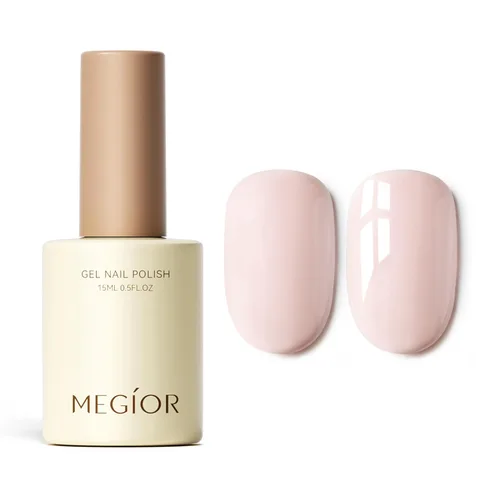 Miniatura 92 de MEGIOR Esmalte de uñas de gel blanco de 0.5 fl oz, color blanco antiguo, secado con luz UV, esmalte de gel francés, arte de uñas, salón de manicura