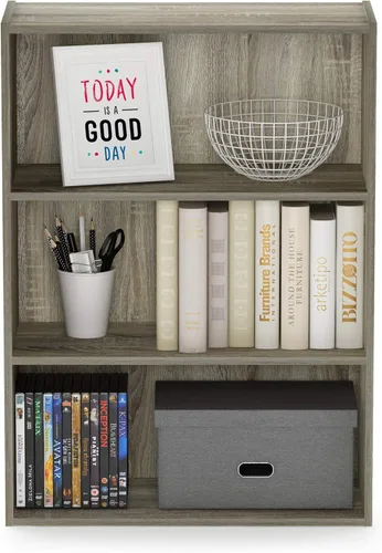 Miniatura 5 de Furinno Pasir - Estantería abierta de 3 niveles, roble Sonoma