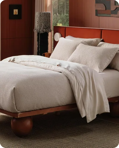 Miniatura 8 de Bedsure - Funda de edredón de algodón tamaño king - 100% algodón con tejido en rombos, color lino. Funda de edredón suave y transpirable GentleSoft™