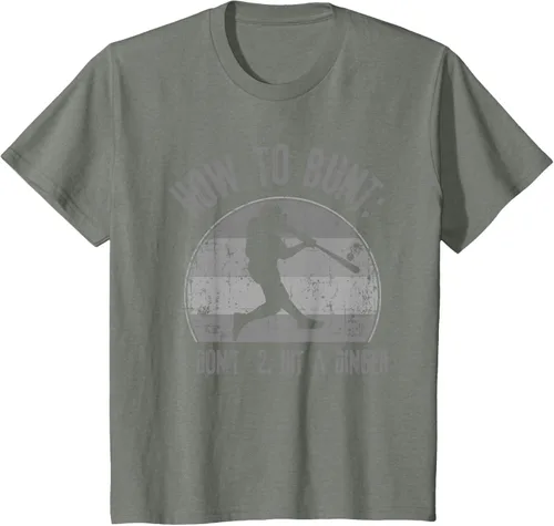 Miniatura 87 de Cómo Bunt Don't Hit A Dinger - Camiseta divertida de béisbol y sóftbol, Negro, S