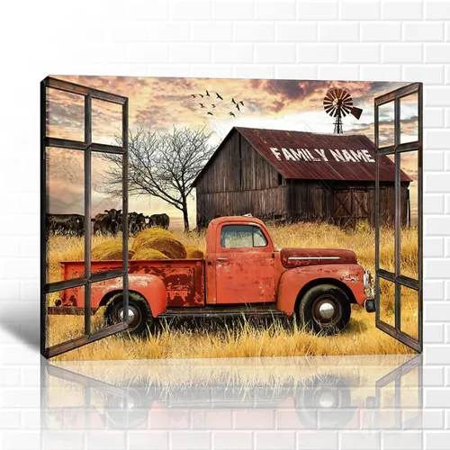 Miniatura 10 de GUTTATY Arte de pared en lienzo de Navidad personalizado, impresiones de lienzo personalizadas con apellido y señales, póster de decoración de pared