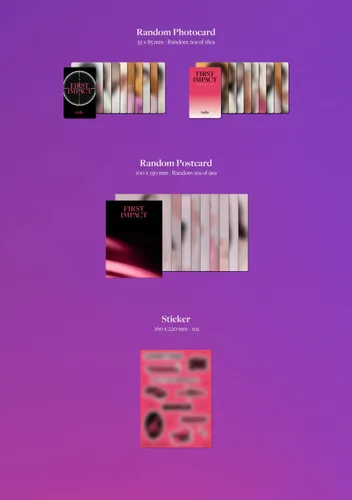Miniatura 4 de GENIE MUSIC Kep1er - Álbum PRIMER IMPACTO+Beneficio de preventa+Póster plegado+Juego de tarjetas fotográficas adicionales (Conectar 1 ver.)