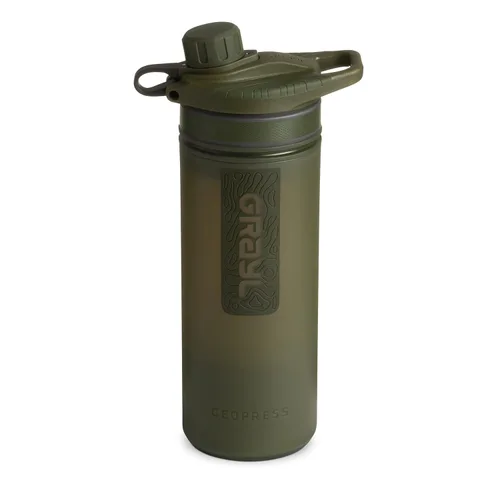 Miniatura 12 de GRAYL GeoPress - Botella purificadora de agua de 24 onzas, filtro para senderismo, campamento, supervivencia, viajes (azul Bali)