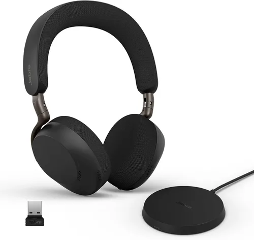 Miniatura 16 de Jabra Evolve3 75 Auriculares inalámbricos Bluetooth con micrófono para el trabajo, USB-A, tecnología de llamada de voz AI, cancelación activa