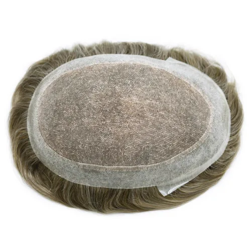 Miniatura 7 de Toupee For Men Hair Piece Fine Mono Hair System For Men Human Hair Mens Toupee Hair Piece For Men Hair Replacement Protesis Capilar 8x10 Medium