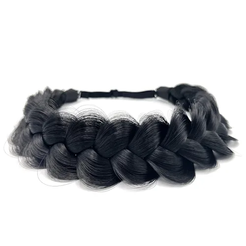 Miniatura 19 de Diadema trenzada, 2 hebras, clásica, gruesa, trenzada, ancha, elástica, de calidad, sintética, trenzada, para mujeres y niñas, estilo bohemio, 2.42
