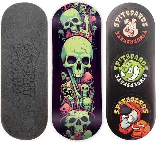 Miniatura 11 de SPITBOARDS® Tabla de Diapasón de 34 mm - Madera Real (5 Capas) Forma Clásica de Popsicle Street - Tamaño: 34 x 96 mm - Tabla Gráfica Única