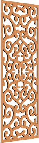 Miniatura 173 de Eveline - Paneles decorativos de pared de madera con calado, 13 3/8 pulgadas de ancho x 34 3/8 pulgadas de alto x 3/8 de alto, roble rojo rojo