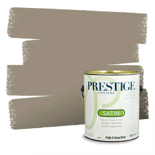 Miniatura 139 de Prestige Paints - Pintura exterior e imprimación en uno, 1 galón, plano, compatibilidad comparable con el color menta «Whipped Mint» de Behr
