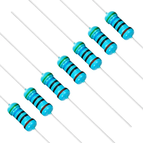 Miniatura 34 de Chanzon 50 piezas 1 W 10 Ω ohm Resistencia de película metálica fija de tolerancia 0.01 ±1% 10R MF Resistencias de agujero pasante con limitación