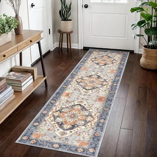 Miniatura 83 de SIILOOM Alfombra lavable de 2 x 3 pies, alfombra suave color taupe ceniza para entrada, tapete antideslizante para puerta de interior, tapete