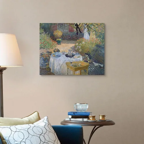Miniatura 3 de El jardín de Monet en lienzo de The Luncheon - Impresión artística para pared, obra de arte alimentaria