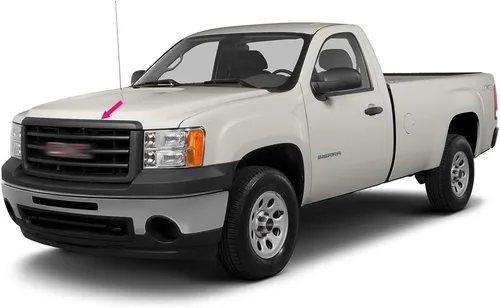 G-PLUS Moldura de capó sin rejilla cromada compatible con GMC Sierra 1500 2007-2013/2500 HD 3500 HD 2007-2010, plástico negro texturizado GM1235110