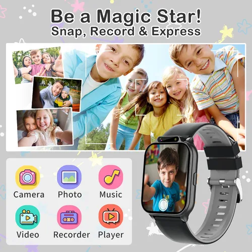 Miniatura 7 de Tixpc Reloj inteligente impermeable para niños con rastreador de actividad deportiva, podómetro Heartrate SpO2, monitor de estrés, linterna
