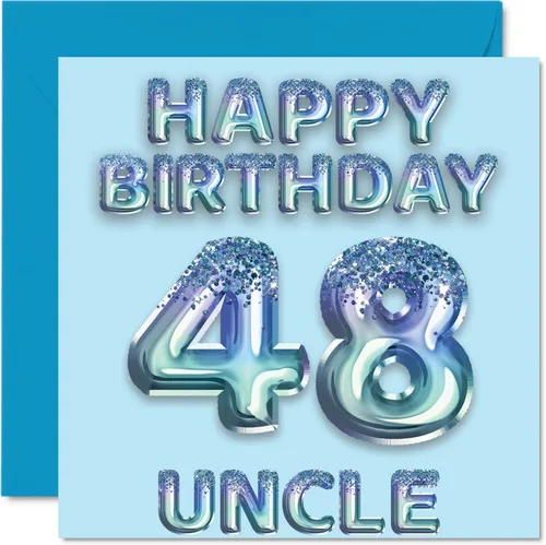 Miniatura 22 de Stuff4 Tarjeta de primer cumpleaños para niños, globo de fiesta con purpurina azul, tarjetas de feliz cumpleaños para niño de 1 año, nieto, hijo, 57