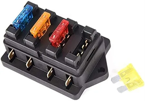 Miniatura 6 de Fuse Car 4 Way Circuit Standard ATO Blade Fuse Box Block Holder 12V/24V+4 Way Fuse