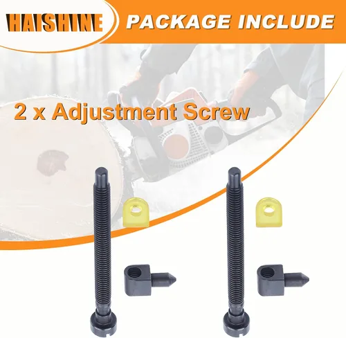 Miniatura 6 de Paquete de 2 tornillos tensores de cadena para motosierra Husqvarna 42 44 50 51 55 Rancher 234 238 242 246 133 444 motosierra 501537101, 501 54 63 01