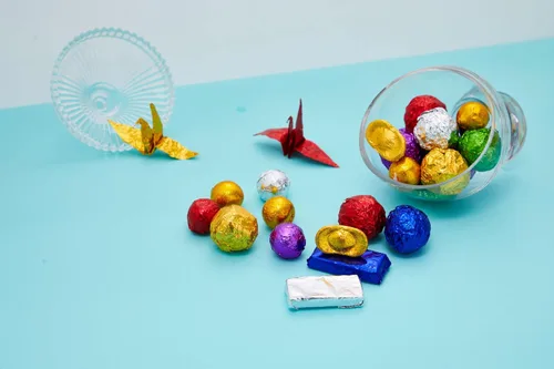 Miniatura 4 de 600 unidades de papel de aluminio de papel de aluminio para dulces de chocolate, papel cuadrado para dulces, envoltorios de papel de lata