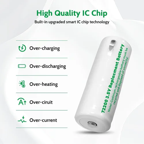 Miniatura 3 de Batería de repuesto para Welch Allyn 72200 3.5V 1500 mAh batería recargable