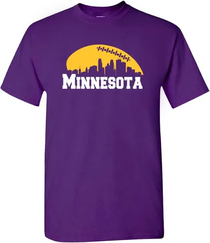Miniatura 62 de Xtreme Apparrel City Skyline - Camiseta de hombre para los aficionados al fútbol americano Baltimore - Camisa púrpura