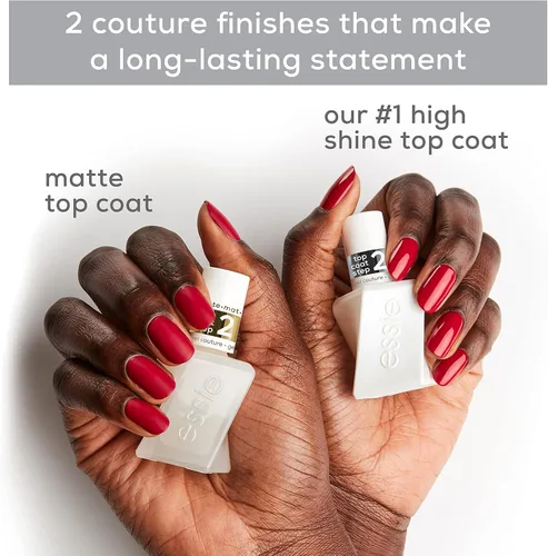 Miniatura 10 de essie Gel Couture - Capa superior con acabado de grado platino, 0.46 onzas (el embalaje puede variar) (paquete de 2)