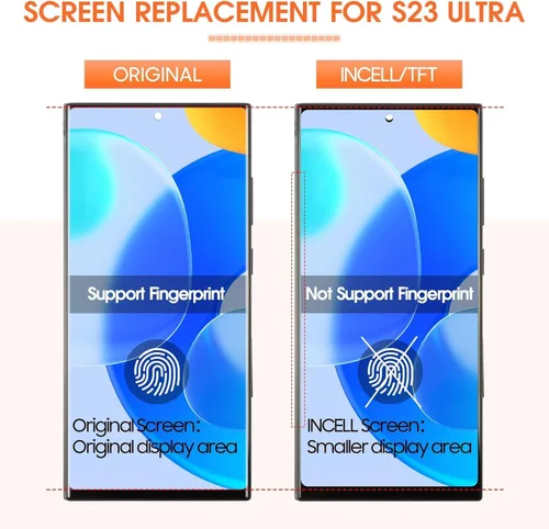 Miniatura 2 de INCELL - Pantalla de repuesto para Samsung Galaxy S23 Ultra LCD S918B SM-S918U LCD digitalizador táctil negro con marco