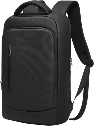 Mochila delgada para computadora portátil de negocios para hombres de 15.6 pulgadas, ligera, protección antiimpactos, mochilas de viaje, bolsa para