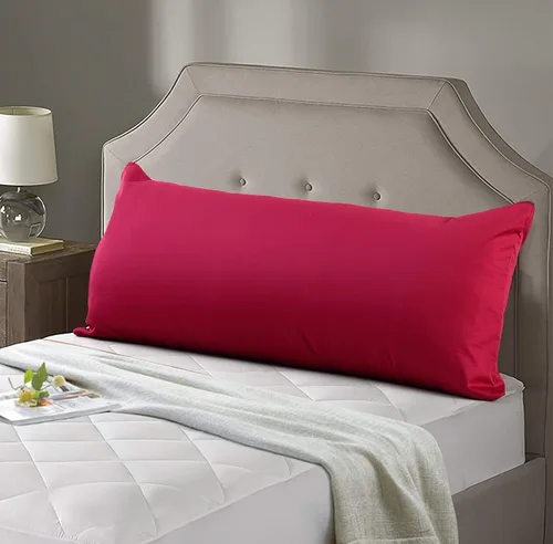 Miniatura 11 de Evolive Nueva Funda de Almohada Corporal de Hilo 300TC 100% Algodón con Cierre de Cremallera Oculto 21"x54" (Gris Carbón)