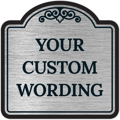 Miniatura 15 de Letrero decorativo personalizado, letrero de metal personalizado para negocios, entrada, hogar, Airbnb, placa de puerta de oficina, fondo negro, 8 x