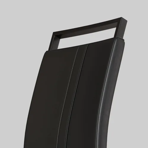 Miniatura 9 de Juego de 2 sillas de comedor modernas con esponja de alta densidad tapizada y patas de metal, sillas para comedor, sillas de comedor de piel
