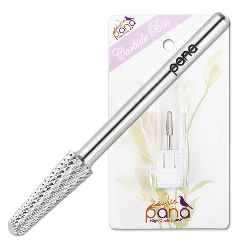 Miniatura 11 de PANA Broca de carburo en forma de cono profesional de 3/32 pulgadas, tamaño de vástago de 3/32 pulgadas, broca de uñas para manicura y pedicura, DLC