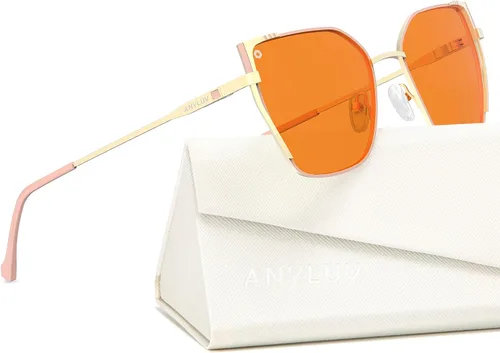 Miniatura 20 de ANYLUV Gafas de luz azul para mujeres y hombres, lentes de bloqueo de luz azul para mujer, anteojos de computadora antifatiga ocular