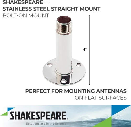Miniatura 2 de Shakespeare 4365 Marine Straight Mount, Beige, 4 pulgadas