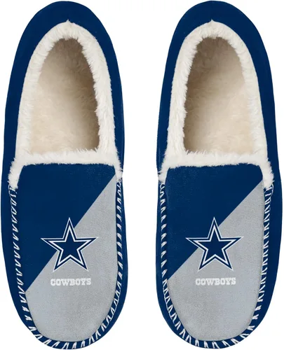 Miniatura 19 de FOCO NFL - Pantuflas tipo mocasín unisex para adultos, con licencia oficial, con logotipo primario, con forro de sherpa