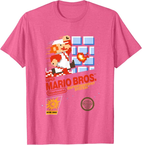 Miniatura 29 de Super Mario Dashin - Camiseta gráfica de acción, ajuste clásico, cuello redondo, color negro