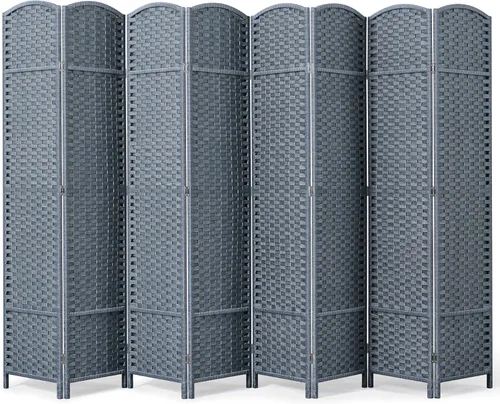 Miniatura 12 de JOSTYLE Separador de habitación de 4 paneles portátil, divisor de pared de panel, divisor de 6 pies de altura para separación de habitación