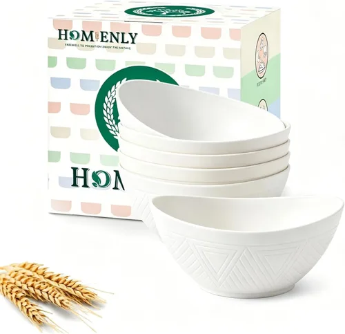 Miniatura 24 de Homienly Tazones para servir de 9.6 pulgadas, platos grandes para servir para fiestas de boda, 60 onzas para ensalada, guarniciones, pasta