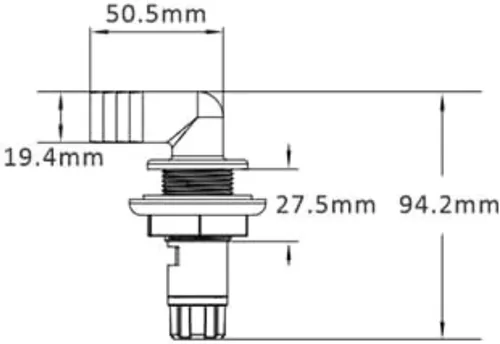 Miniatura 5 de SEAFLO Cabezal de pulverización de aerador de 90° 3/4" para VIENDAS/SISTEMAS RECIRCULADORES/SISTEMAS DE AGUA