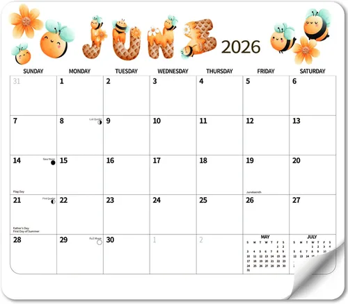 Miniatura 6 de Calendario magnético 2026 para refrigerador de 18 meses, 8 x 10 pulgadas, calendario mensual de pared de refrigerador de julio de 2025 a diciembre